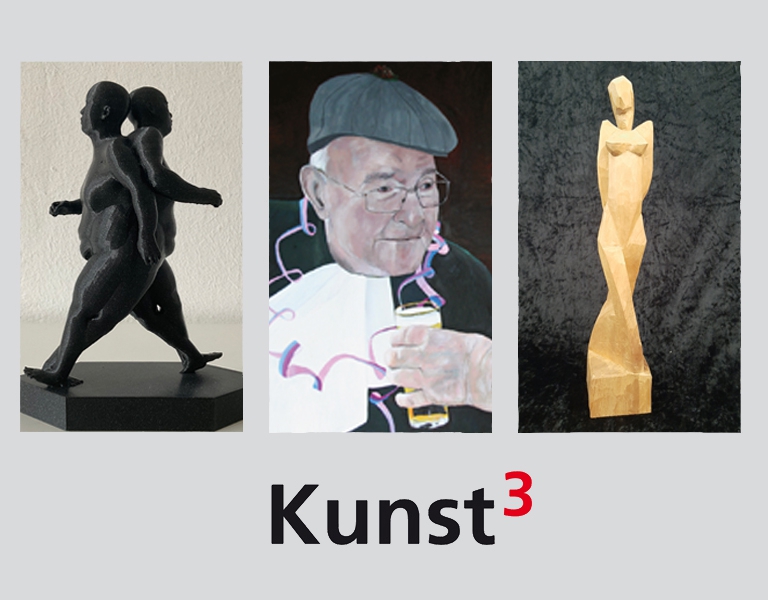 Friederike Seibel/Skulpturen)   Annette Kipnowski/Malerei    Horst Becker/3D-Druck Skulpturen